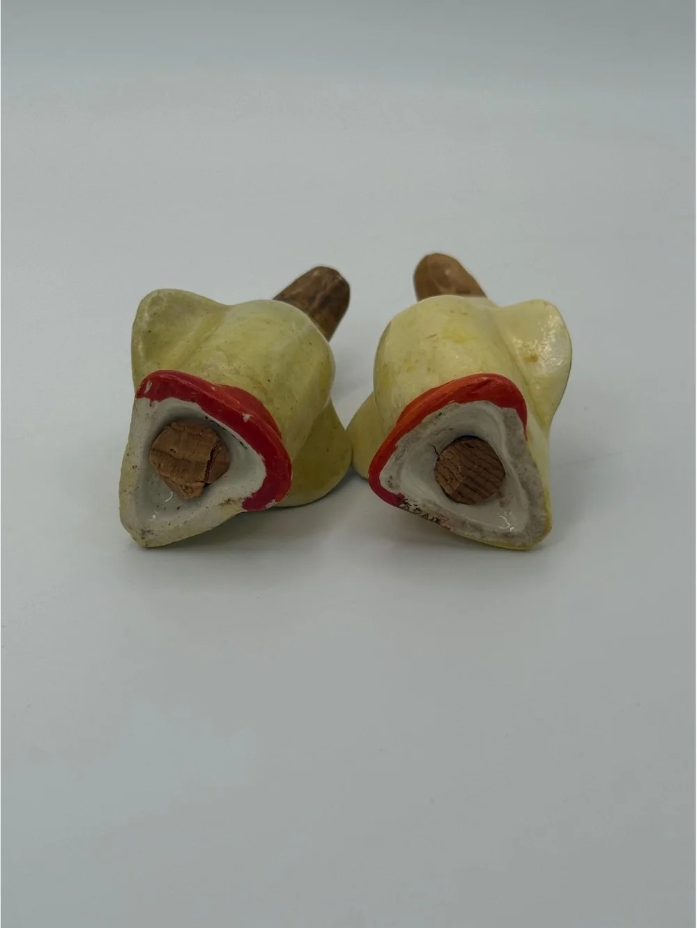 Vintage Ceramic Duck Bird Salt Pepper Shakers Figural Pair Kitchen Decor